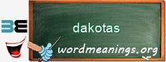 WordMeaning blackboard for dakotas